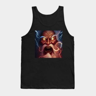 A very fierce and monstrous Santa Chrismas with red lightning and red eyes Tank Top